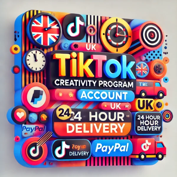 TikTok Creativity Program Account (UK) - Fast 24-Hour Delivery | Fresh UK Account Ready for Monetization